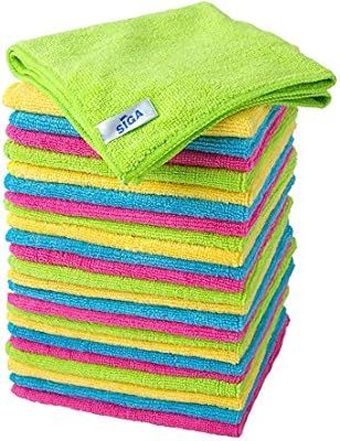 MR.SIGA Microfiber Cleaning Cloth, Pack of 24, Size:12.6" x 12.6" | Amazon (US)