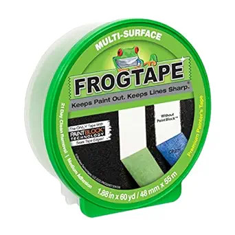 FROGTAPE 1358464 Multi-Surface Painter's Tape with PAINTBLOCK, Medium Adhesion, 1.88" Wide x 60 Y... | Amazon (US)