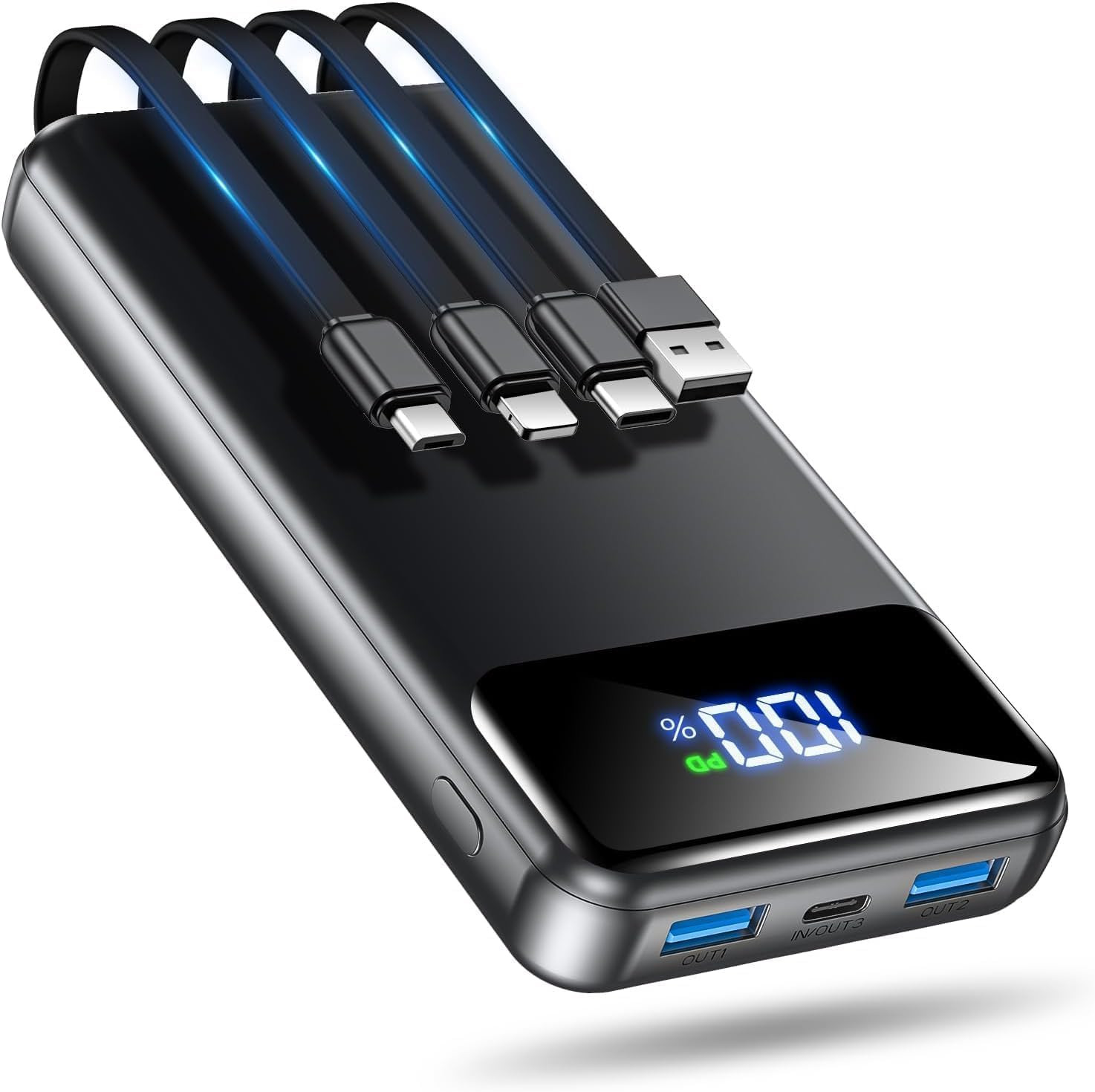OHOVIV Portable Charger Power Bank 50000mAh,4 Built-in Cables Battery Pack | Amazon (US)