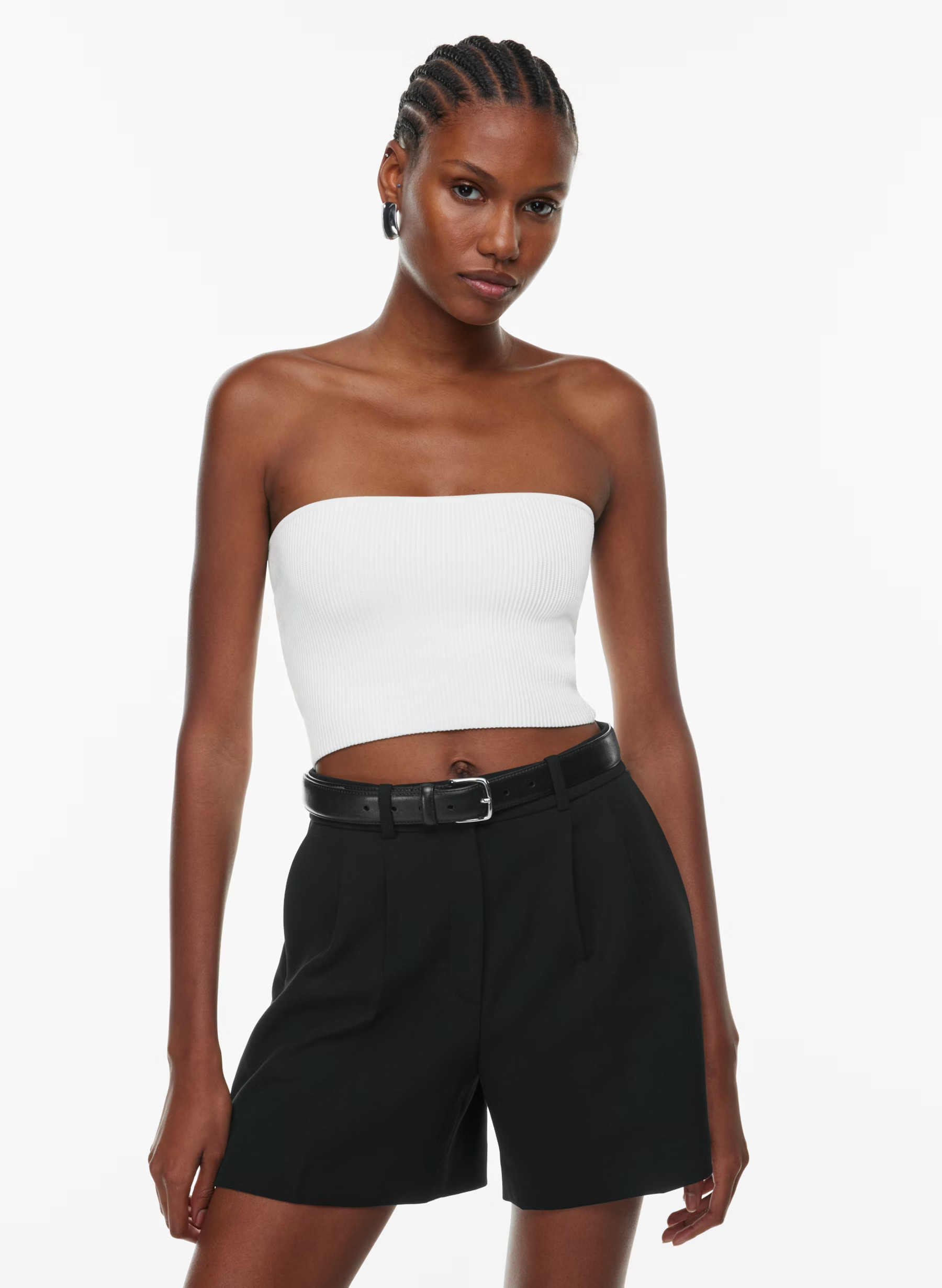 SCULPT KNIT CROPPED TUBE TOP | Aritzia