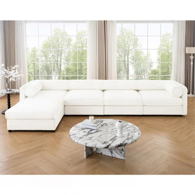 Modular Sectional Sofa With Storage, 4 Seat L- Shaped Sofa | Wayfair North America