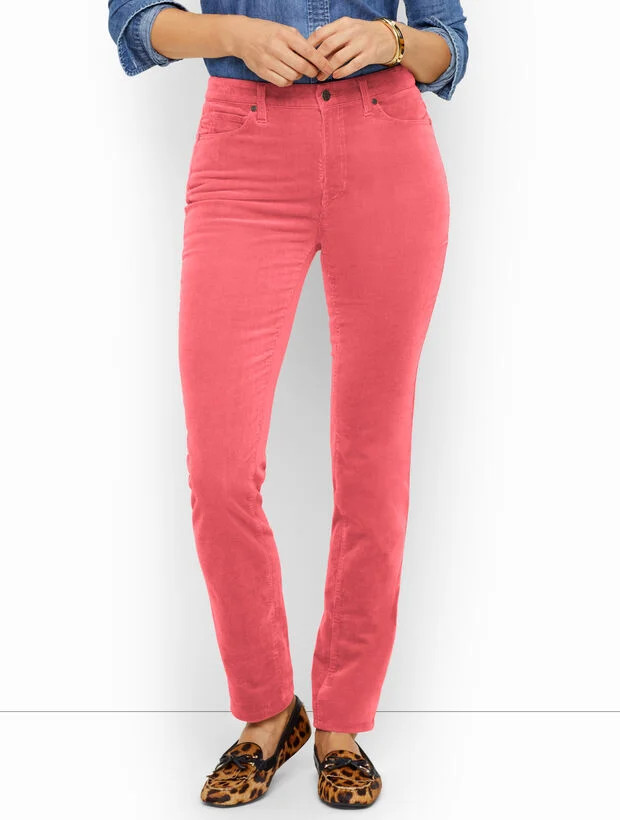 Stretch Corduroy Straight Leg Pants | Talbots