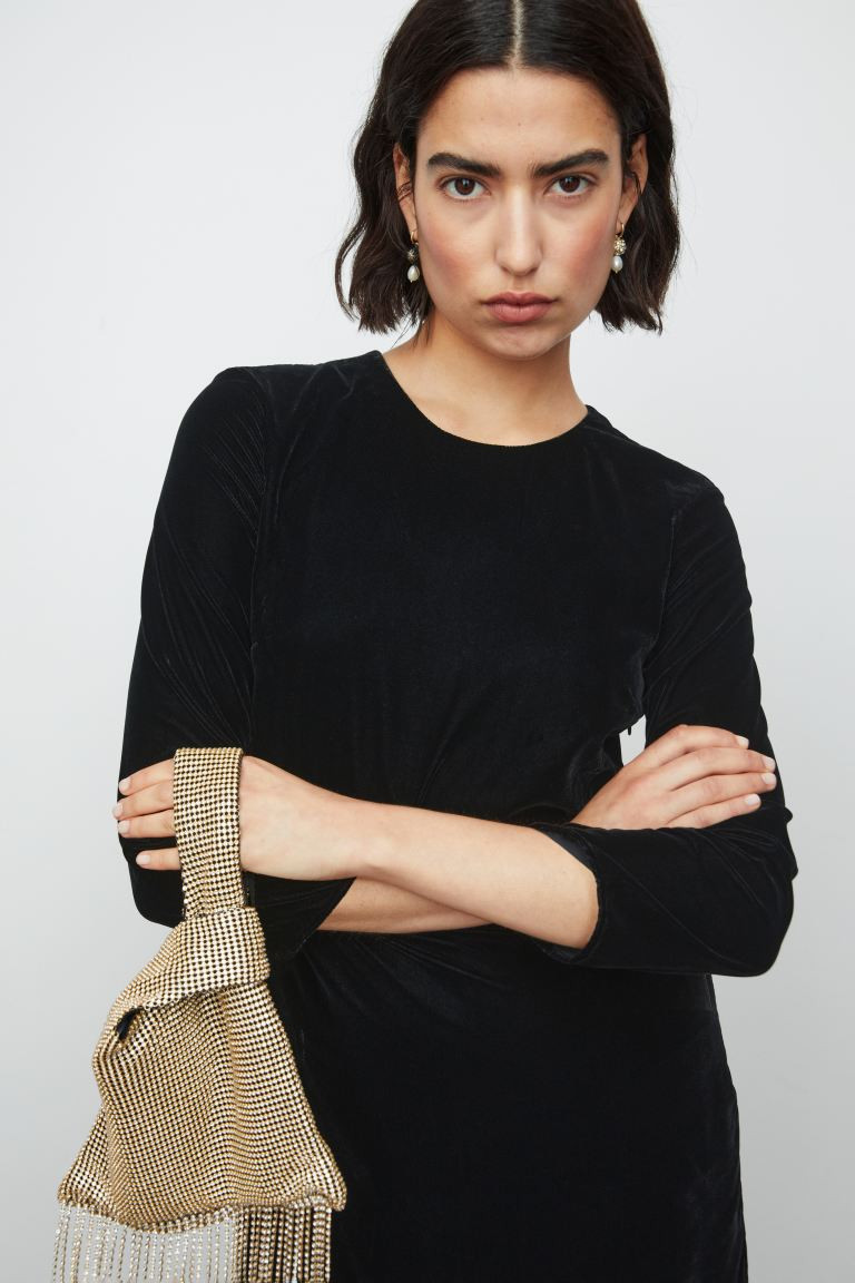 Rhinestone Studded Clutch Bag - Gold - Ladies | H&M GB | H&M (UK, MY, IN, SG, PH, TW, HK)