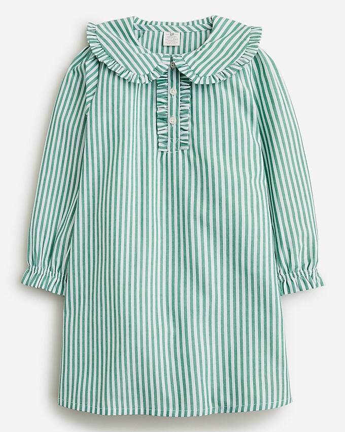 Girls' long-sleeve flannel nightgown in stripe | J. Crew US