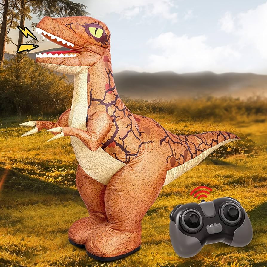 2.4GHZ Remote Control Inflatable Dinosaur Toy for Kids,Electric Toy Dinosaur with Sound & 360°Ro... | Amazon (US)