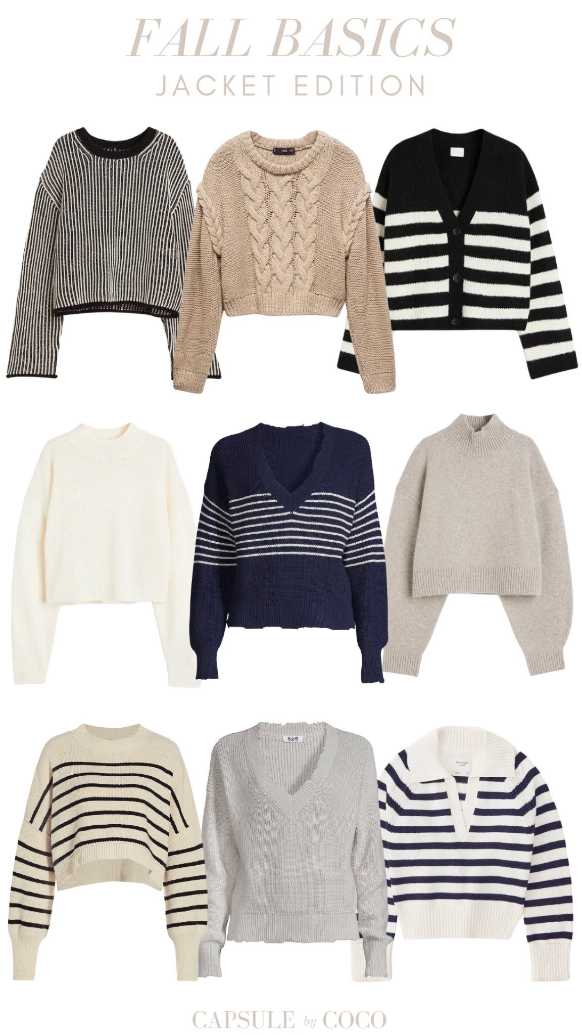 FALL BASICS - SWEATER EDITION 🍂🤍

Fall basic sweaters, fall sweaters, striped sweaters

#LTKSeasonal
