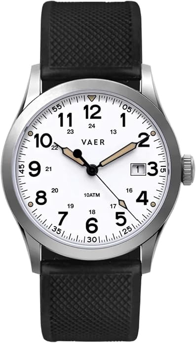 Vaer Men’s Field Watch, Quartz Movement for Accurate & Reliable Timing, Scratch Resistant Sapph... | Amazon (US)