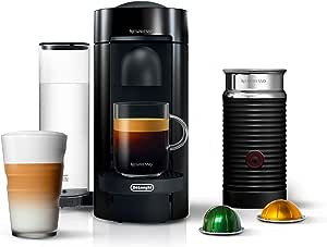 Nespresso VertuoPlus Coffee and Espresso Machine by De'Longhi with Milk Frother, Ink Black | Amazon (US)