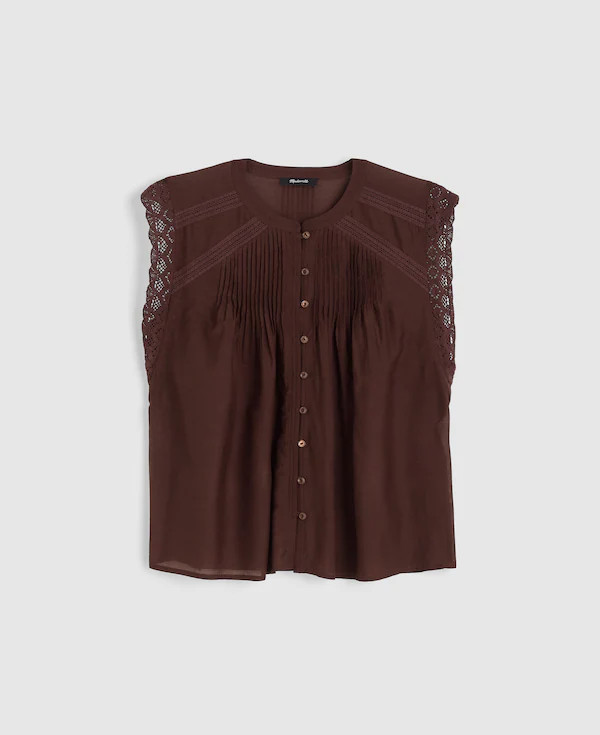 Lace-Trim Sleeveless Top | Madewell