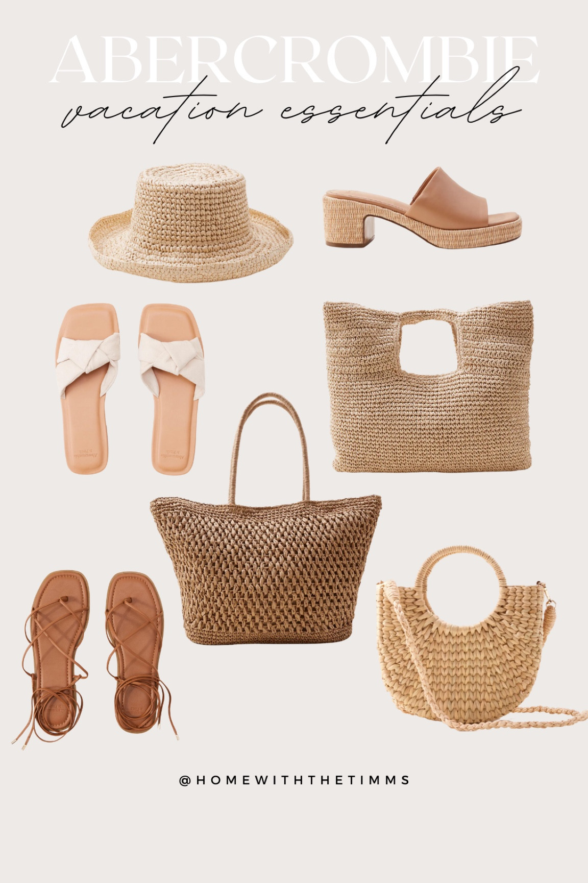 Vacation accessories from Abercrombie 

Straw bag, straw tote, vacation, vacation outfit, sandals 

#LTKFind #LTKSeasonal #LTKSale
