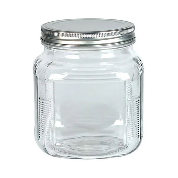 Mainstays Glass Jar with Brushed Aluminum Lid, 32 Ounces - Walmart.com | Walmart (US)