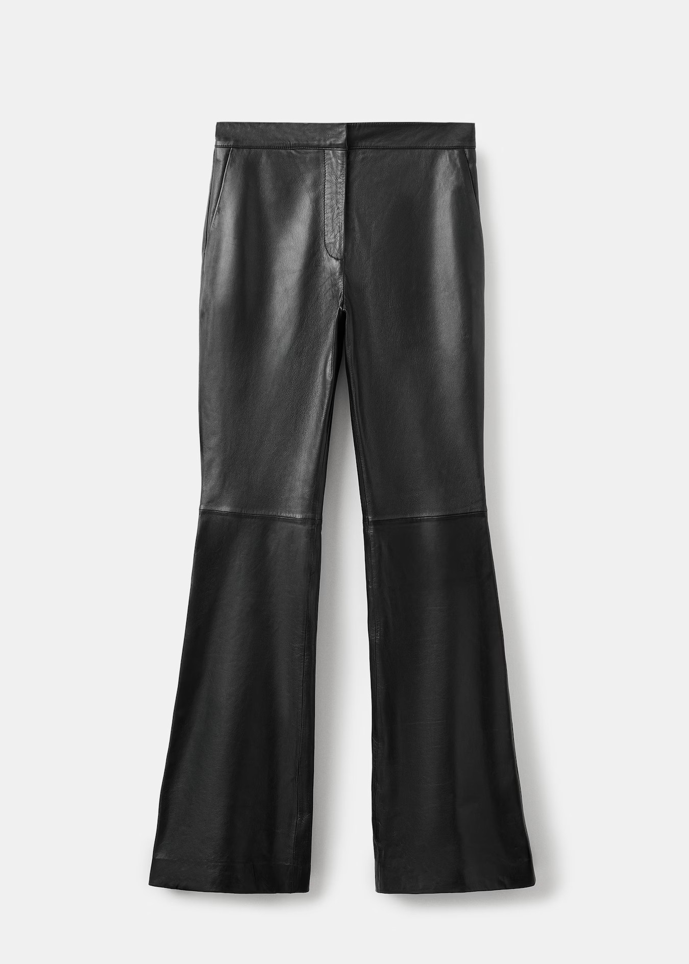 100% leather flared trousers - Women | MANGO United Kingdom | MANGO (UK)