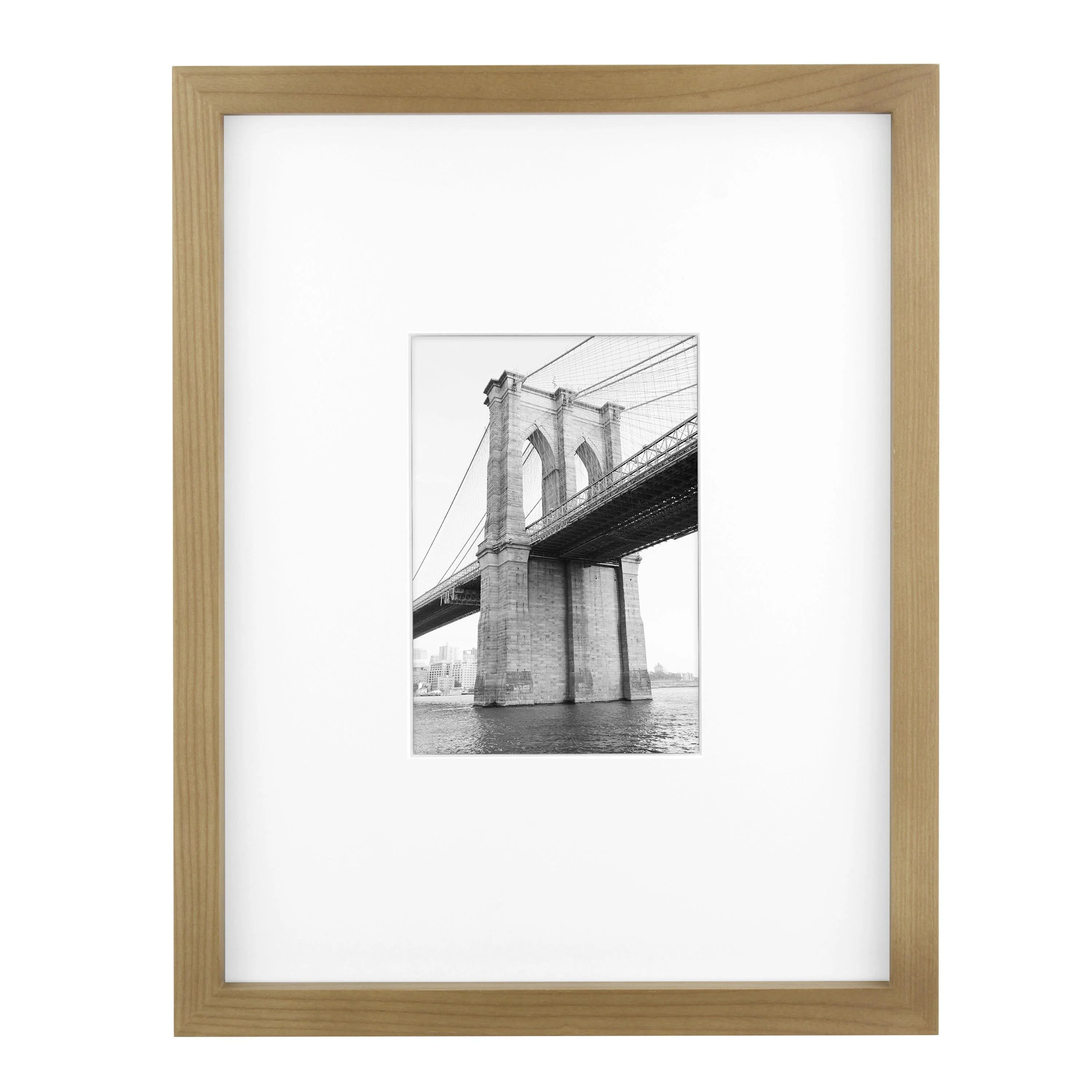 Better Homes & Gardens 11x14 Matted to 5x7 Gallery Wall Picture Frame, Natural Wood | Walmart (US)