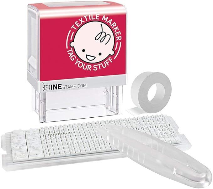 MiNE Consolidated Stamp Mine Personalized Stamp Kit, Black, 2.9" x 1" x 2.3" | Amazon (US)