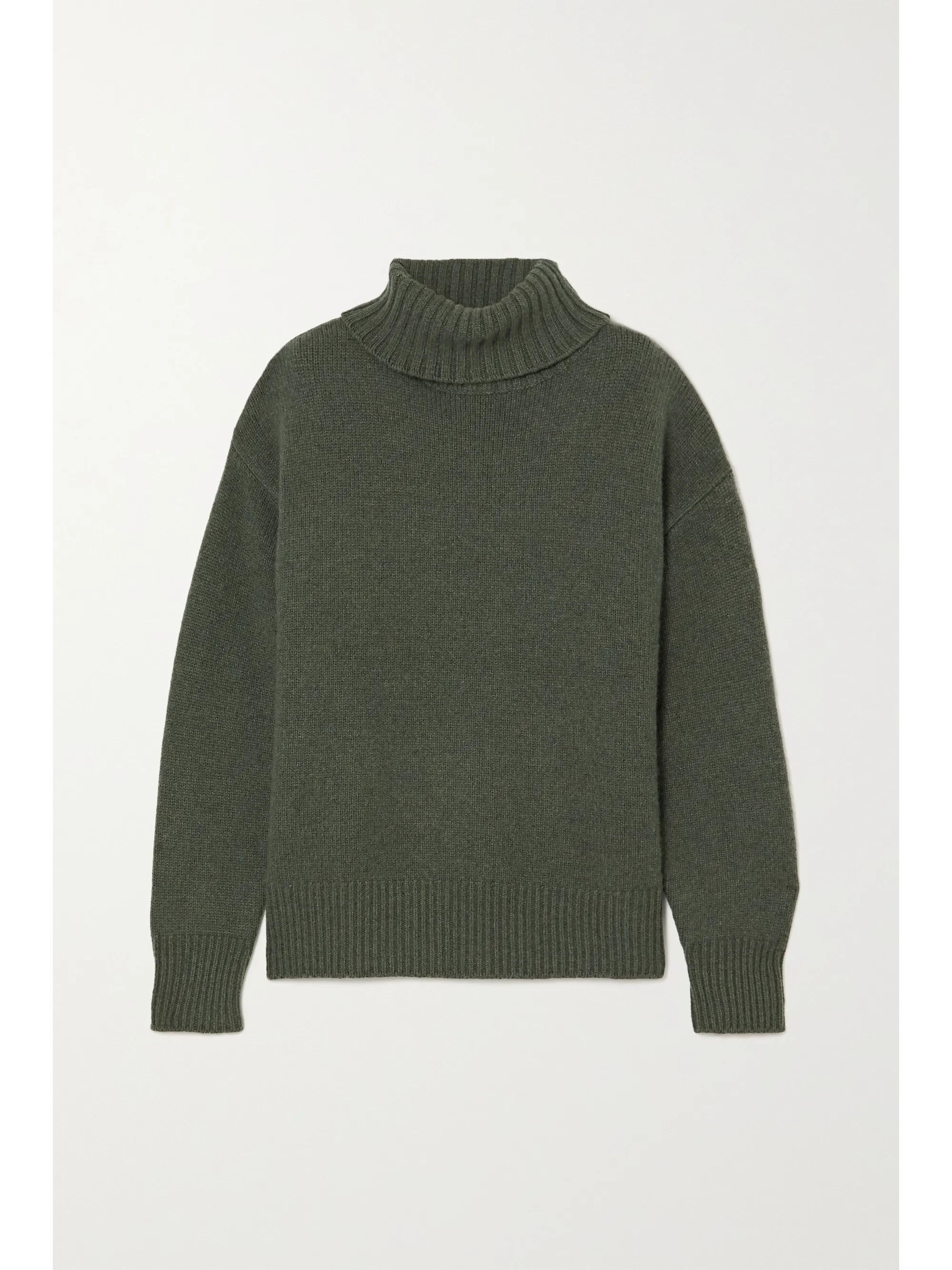 Army green N°20 Oversize Xtra cashmere-blend turtleneck sweater | Extreme Cashmere | NET-A-PORTE... | NET-A-PORTER (US)