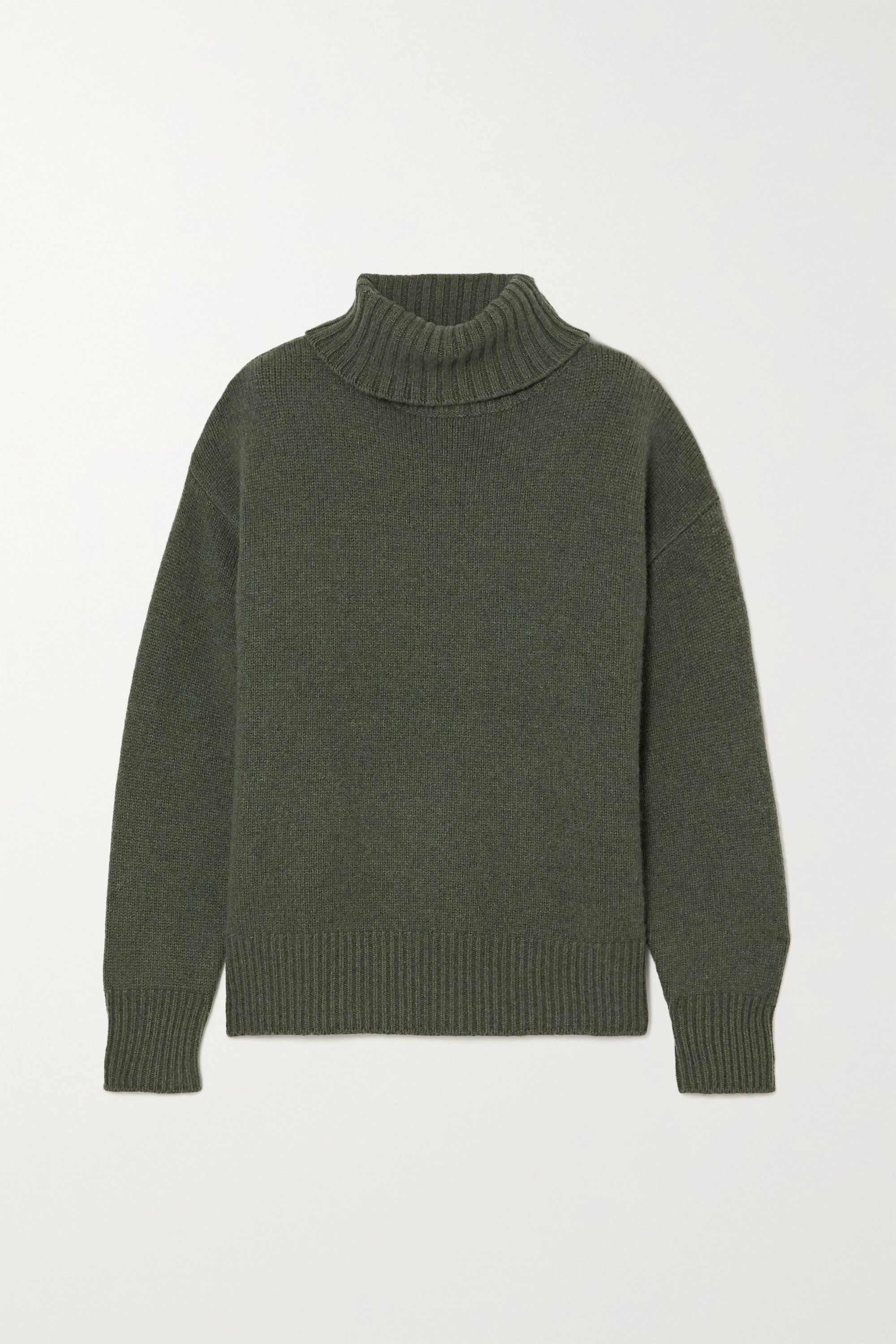 Army green N°20 Oversize Xtra cashmere-blend turtleneck sweater | Extreme Cashmere | NET-A-PORTE... | NET-A-PORTER (US)