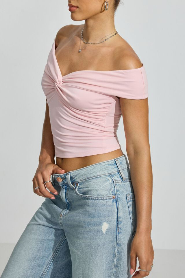 Twist Front Off Shoulder Top | Garage Clothing