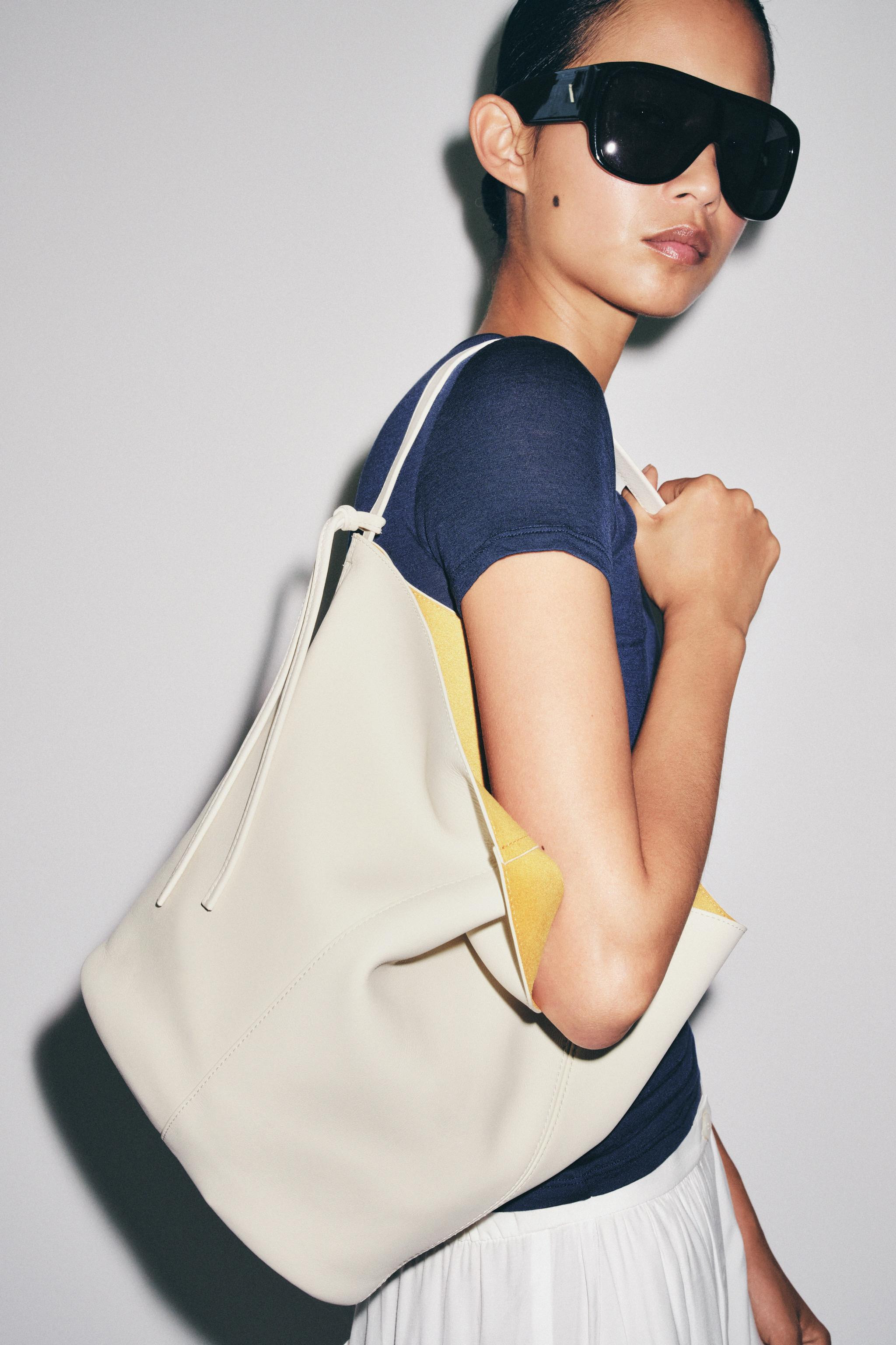 LEATHER SHOULDER BAG | Zara Canada