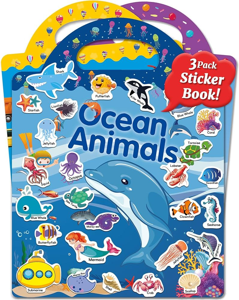 Benresive Reusable Sticker Books for Kids 2-4, Sticker Books for Toddlers 1-3 2-4, Toddler Travel... | Amazon (US)