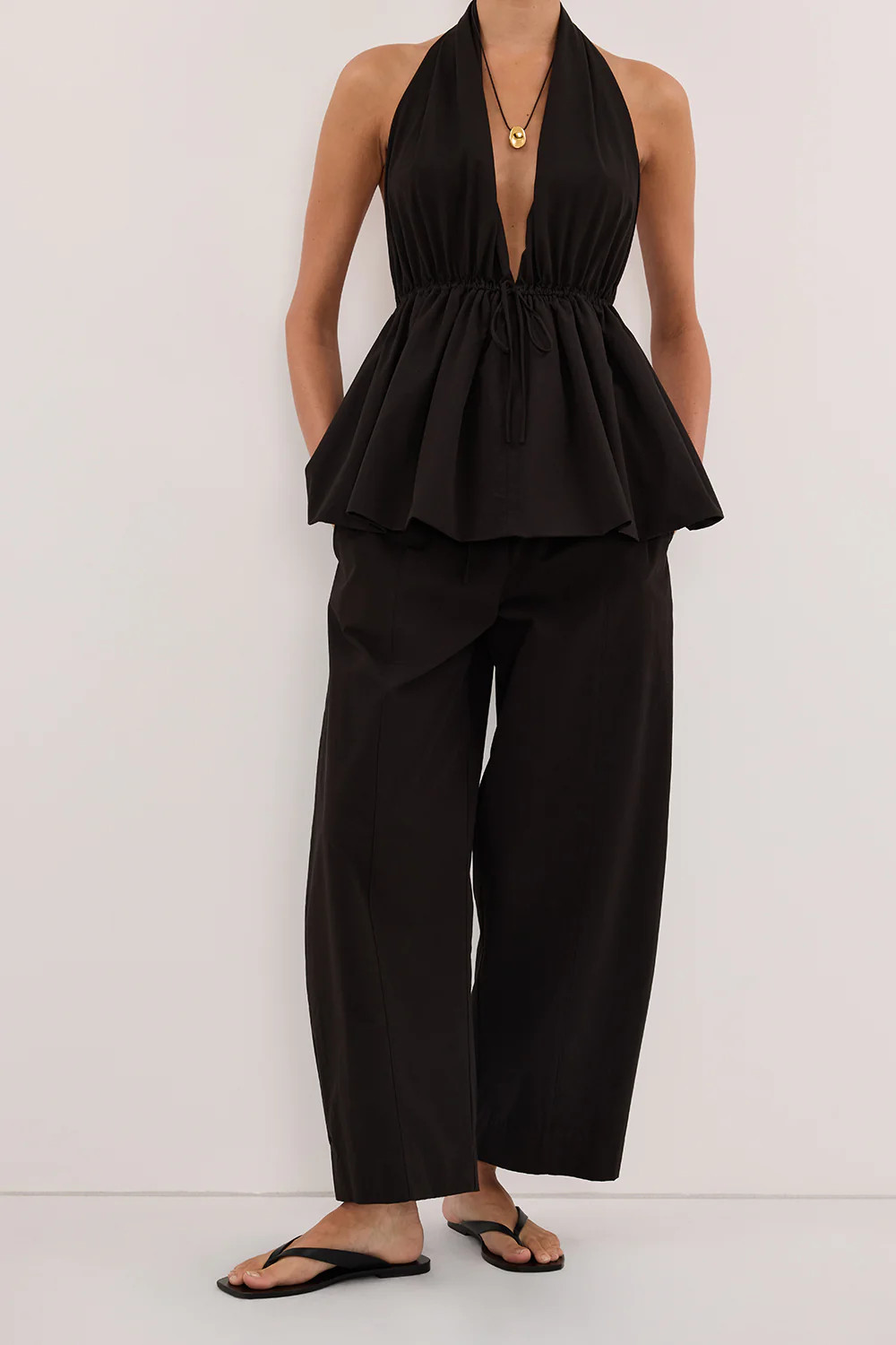 SCOUT BLACK POPLIN BARREL PANT | DISSH