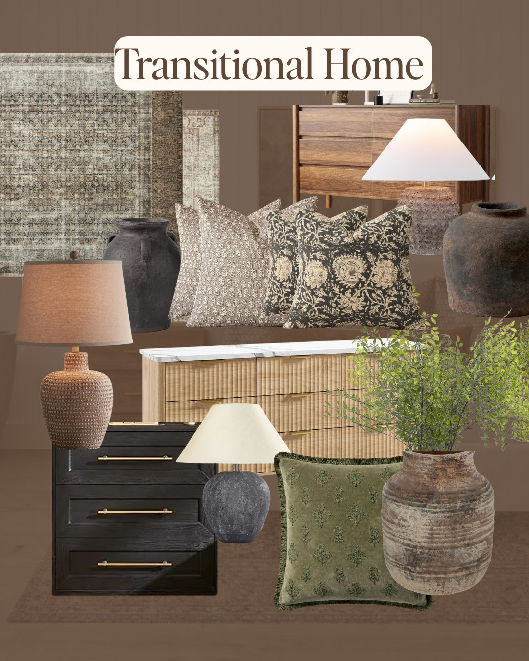 Home finds that feel transitional and high-end 🤍
Timeless silhouettes, soft contrast, and pieces that bridge traditional and modern beautifully.
These are the kinds of details that make a home feel collected, layered, and quietly luxe — not trendy, not dated. 

 