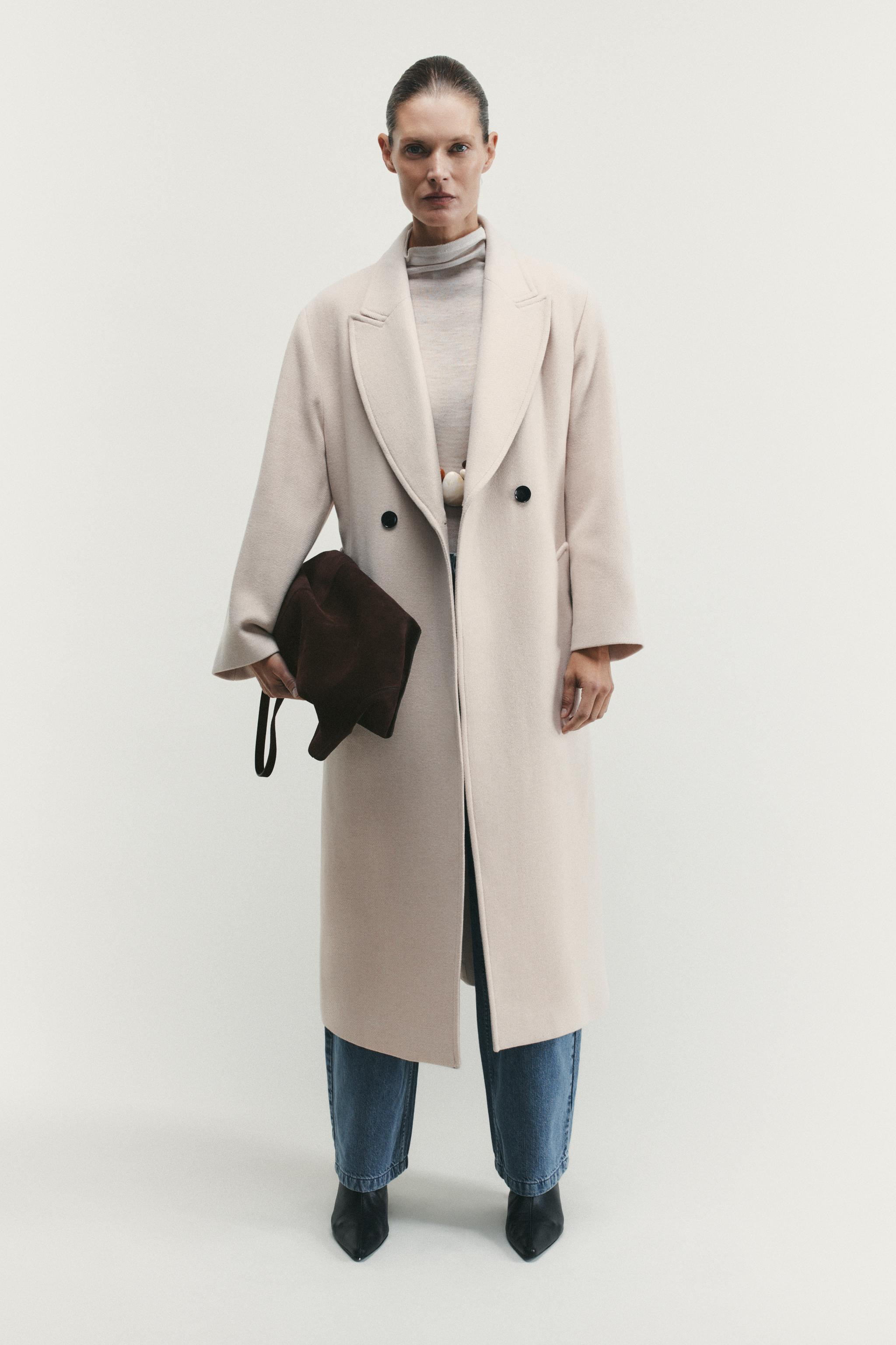 LONG BELTED WOOL COAT | Zara US