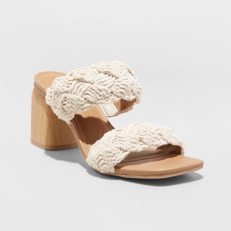 Women&#39;s Stassi Heels - Universal Thread&#8482; Off-White 12 | Target
