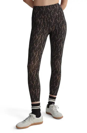Varley Form High Waist Pocket Leggings in Carob Fragment Snake at Nordstrom Rack, Size X-Small | Nordstrom Rack