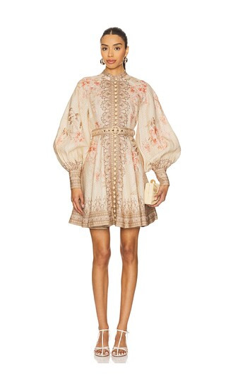 Illuminate Buttoned Mini Dress in Coral Floral | Revolve Clothing (Global)