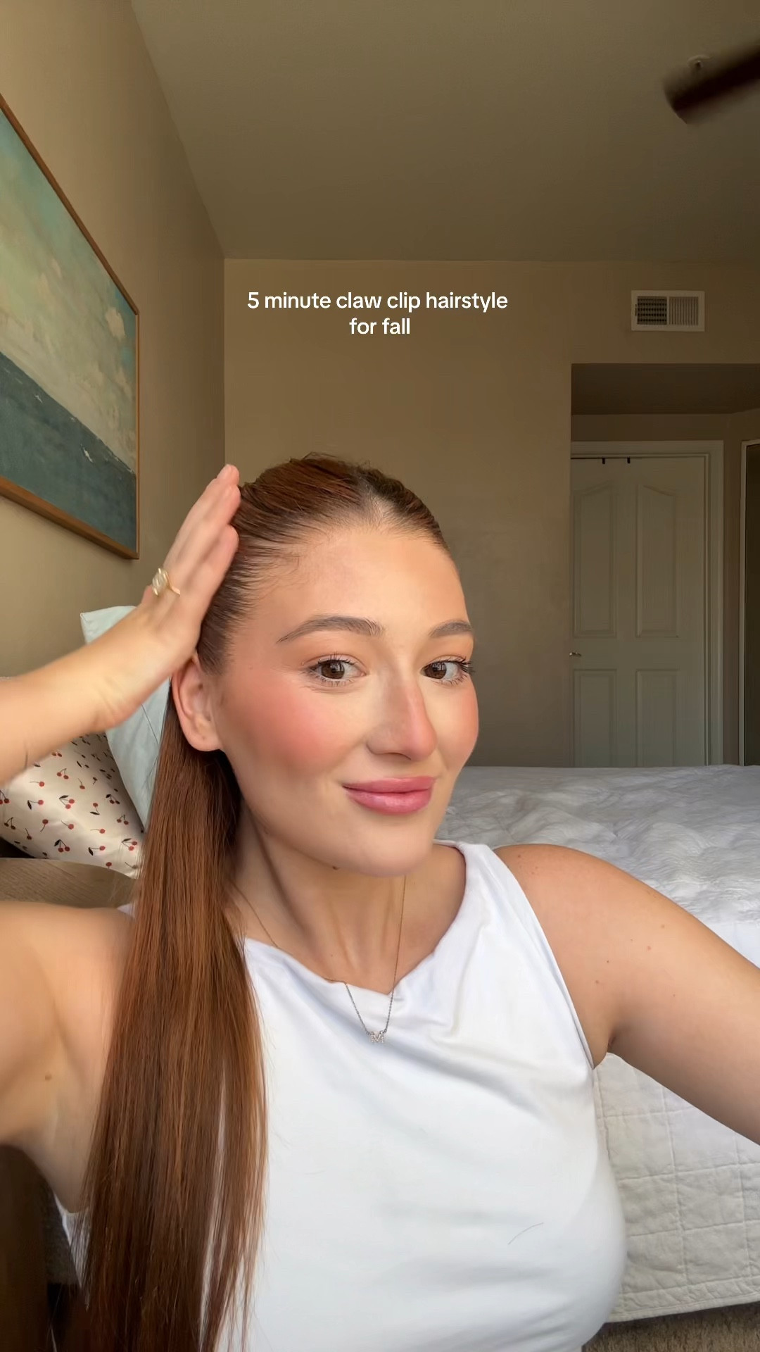Easy claw clip hairstyle! 
