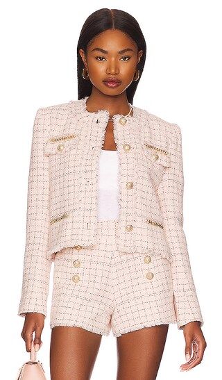Kristen Tweed Jacket in Pink & White | Revolve Clothing (Global)