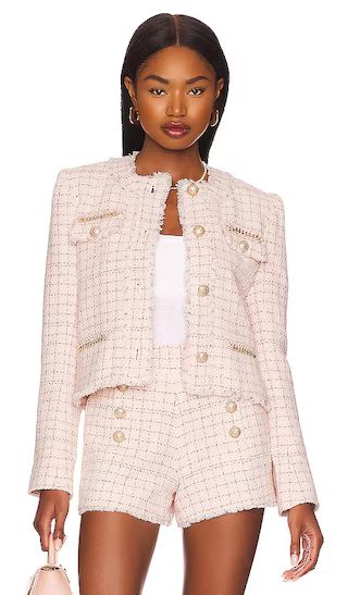 Kristen Tweed Jacket in Pink & White | Revolve Clothing (Global)