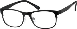Zenni Rectangle Glasses Black Stainless Steel Full Rim Frame | Zenni Optical (US & CA)