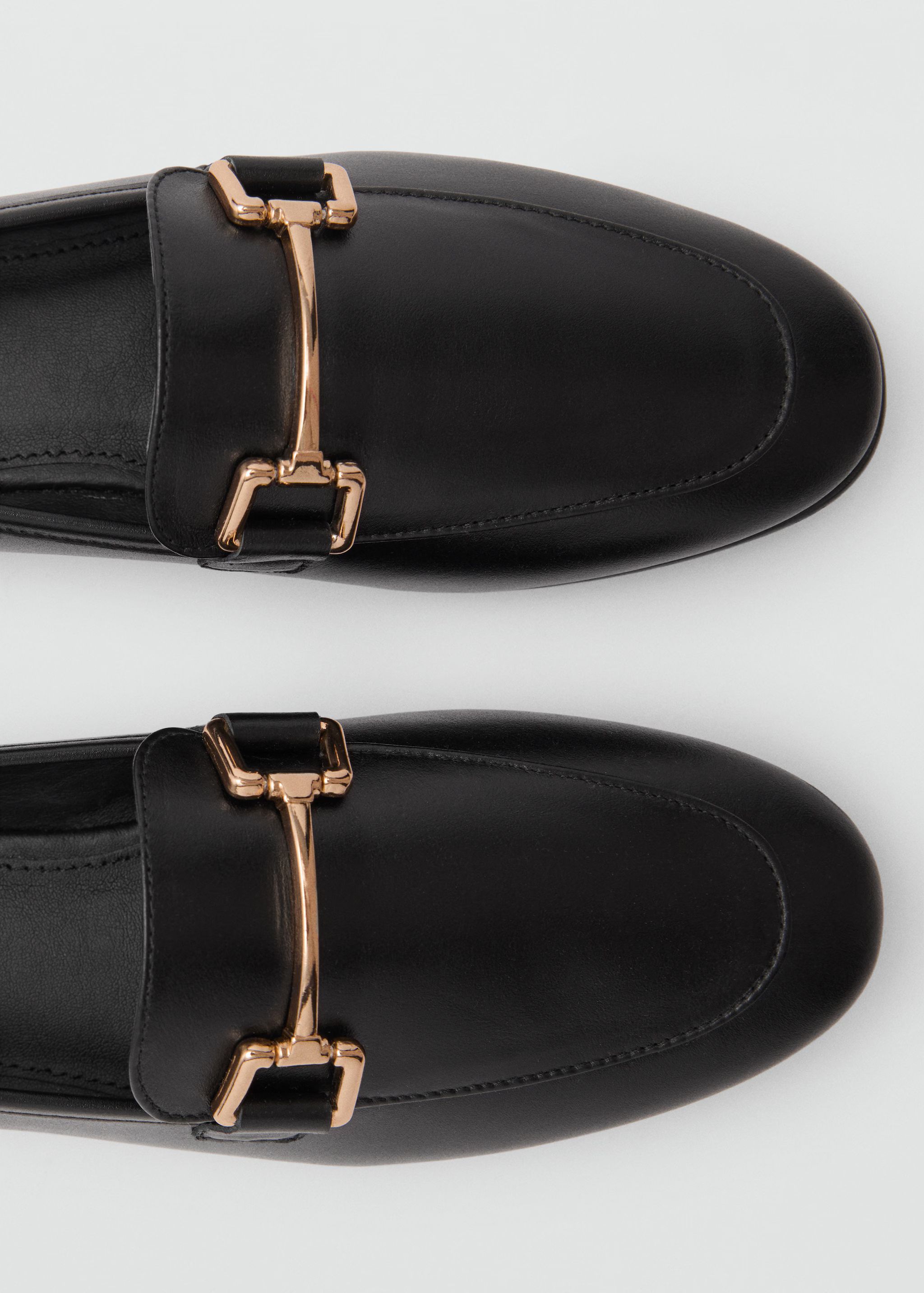 Leather loafers with metallic detail | MANGO (UK)