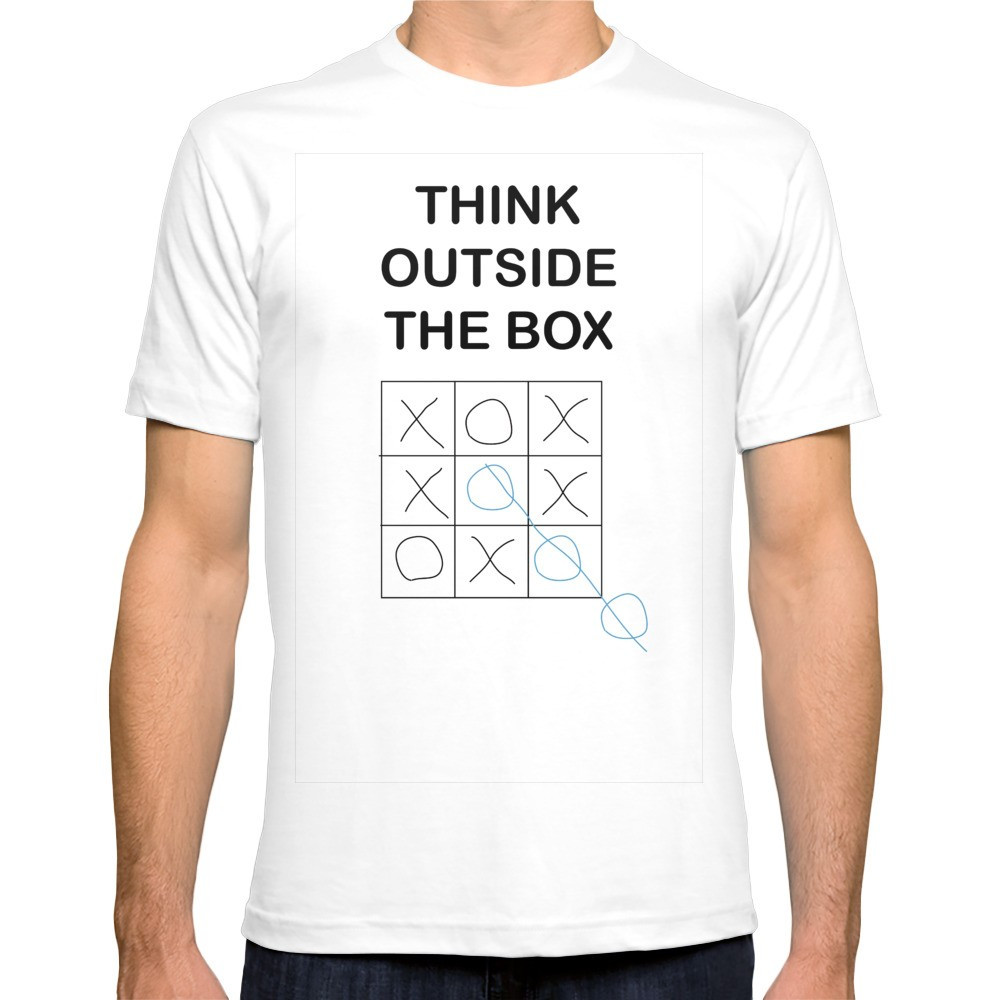 Think Outside The Box T-shirt by quotesutra | Society6