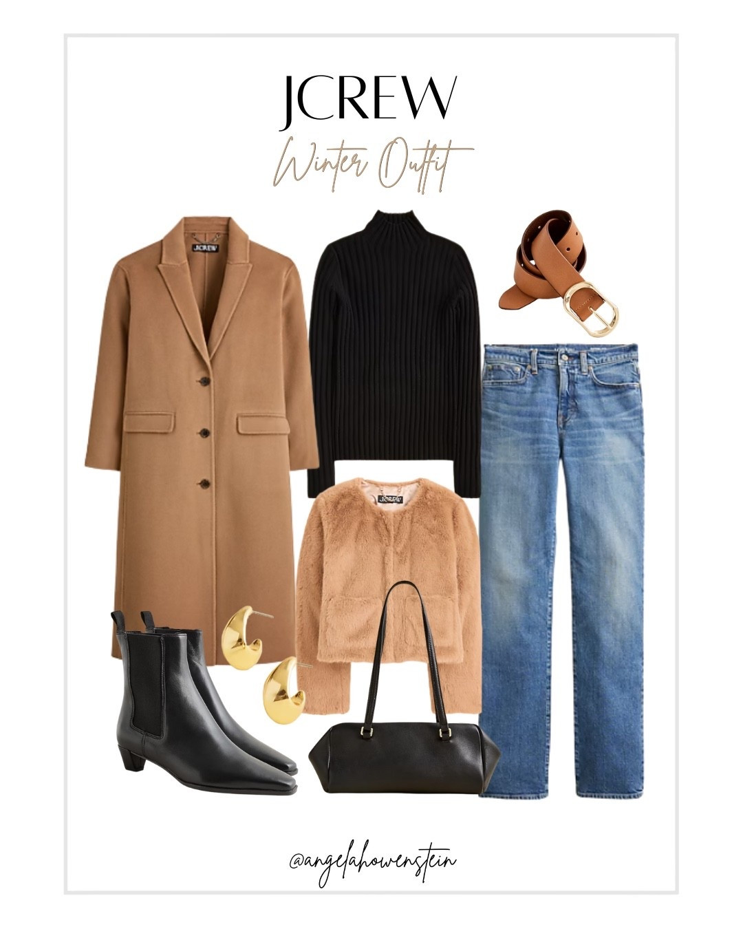 Classic winter layers from J.Crew 🤎
A good coat, a black knit, straight-leg jeans, and ankle boots — the kind of outfit you reach for on repeat all season. Easy, polished, and timeless. 

#LTKStyle #LTKWinter #LTKSale #JCreweverything #ClassicStyle #WinterOutfit #EverydayChic #CapsuleWardrobe #CasualChic



#LTKOver40 #LTKSeasonal #LTKootd