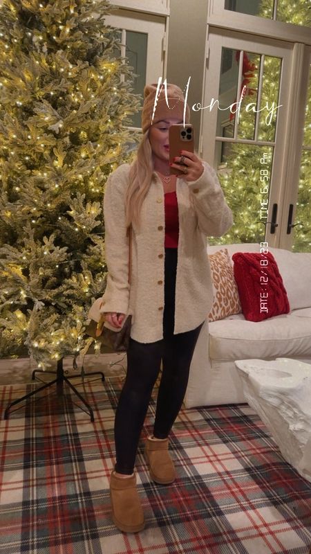 Warm and cozy holiday outfit 
Wearing size small
Spanx code WHITNEYXSPANX

#LTKHoliday #LTKsalealert #LTKfindsunder100