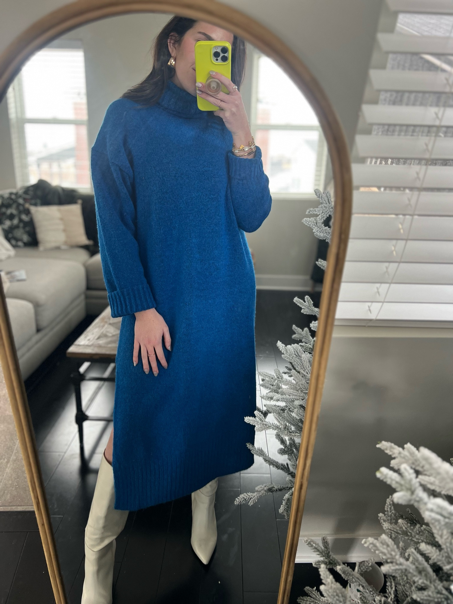 This Anthropologie sweater dress is back in stock! Also in many colors 💙 Wearing an XS! Perfect for work, date night, coffee, or running errands. 

#anthro 

#LTKSeasonal #LTKWorkwear