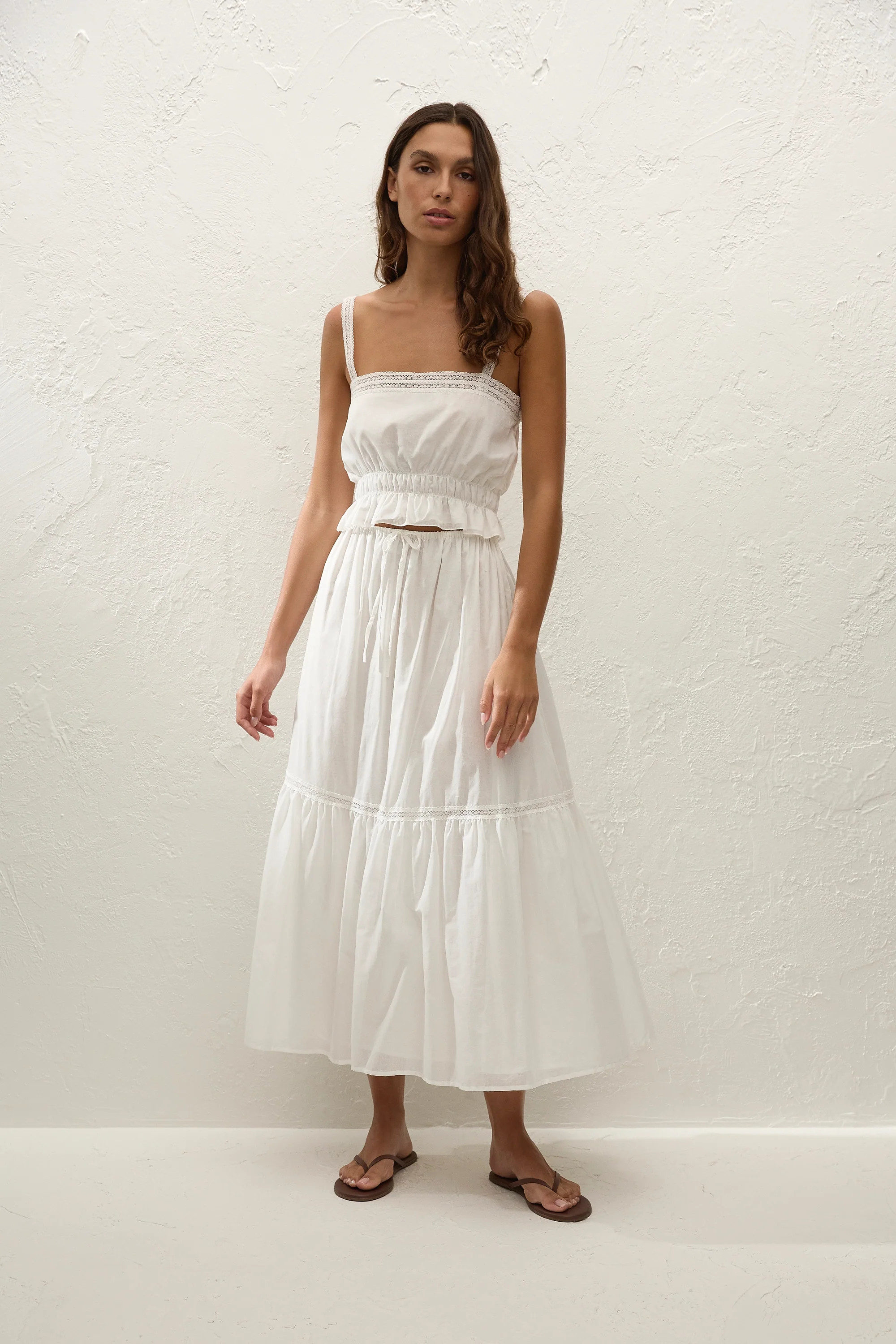 Venta Midi Skirt White - Final Sale, XXL / WHITE | Faithfull (AU)