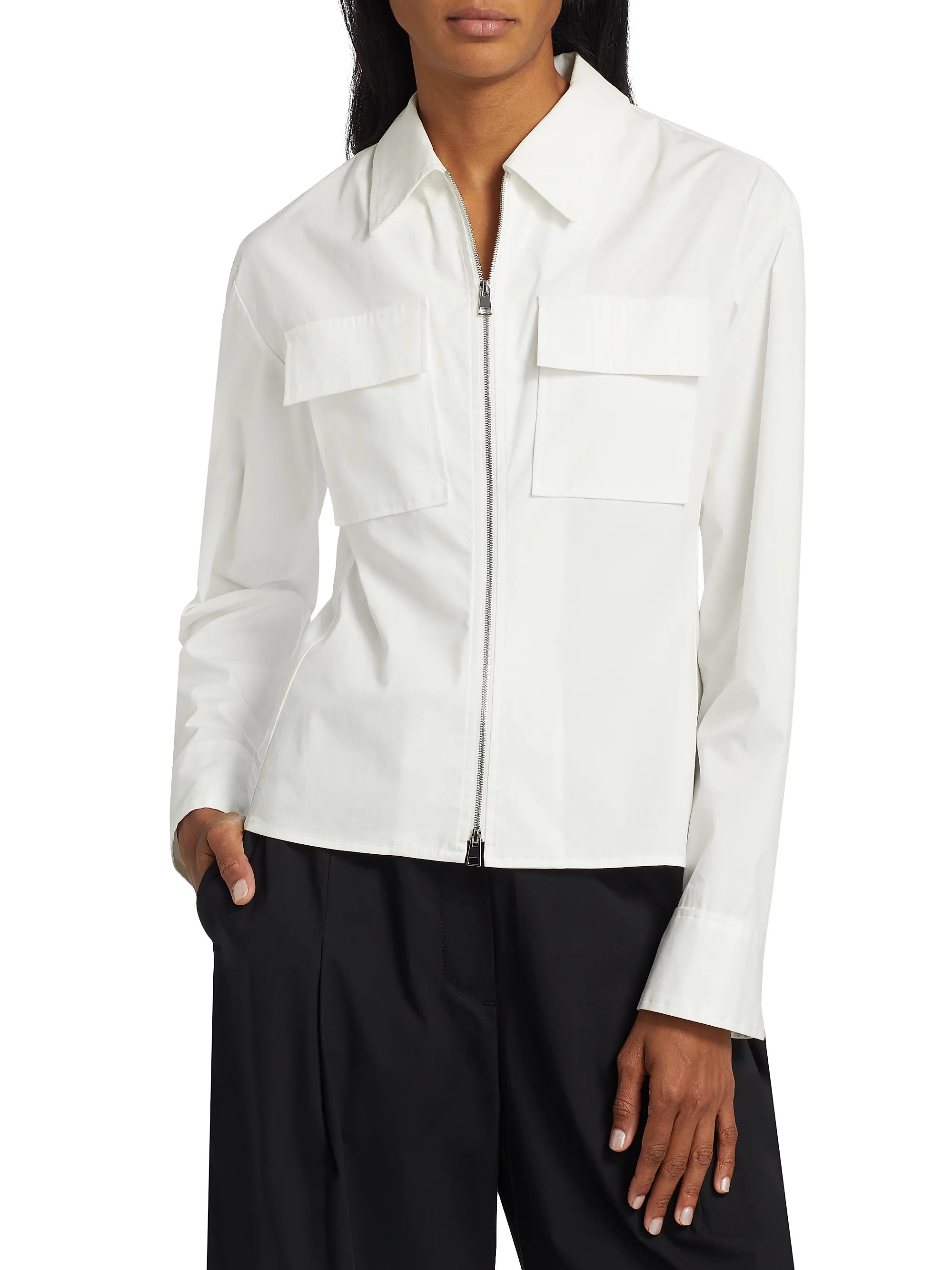 Sage Cotton-Blend Top | Saks Fifth Avenue