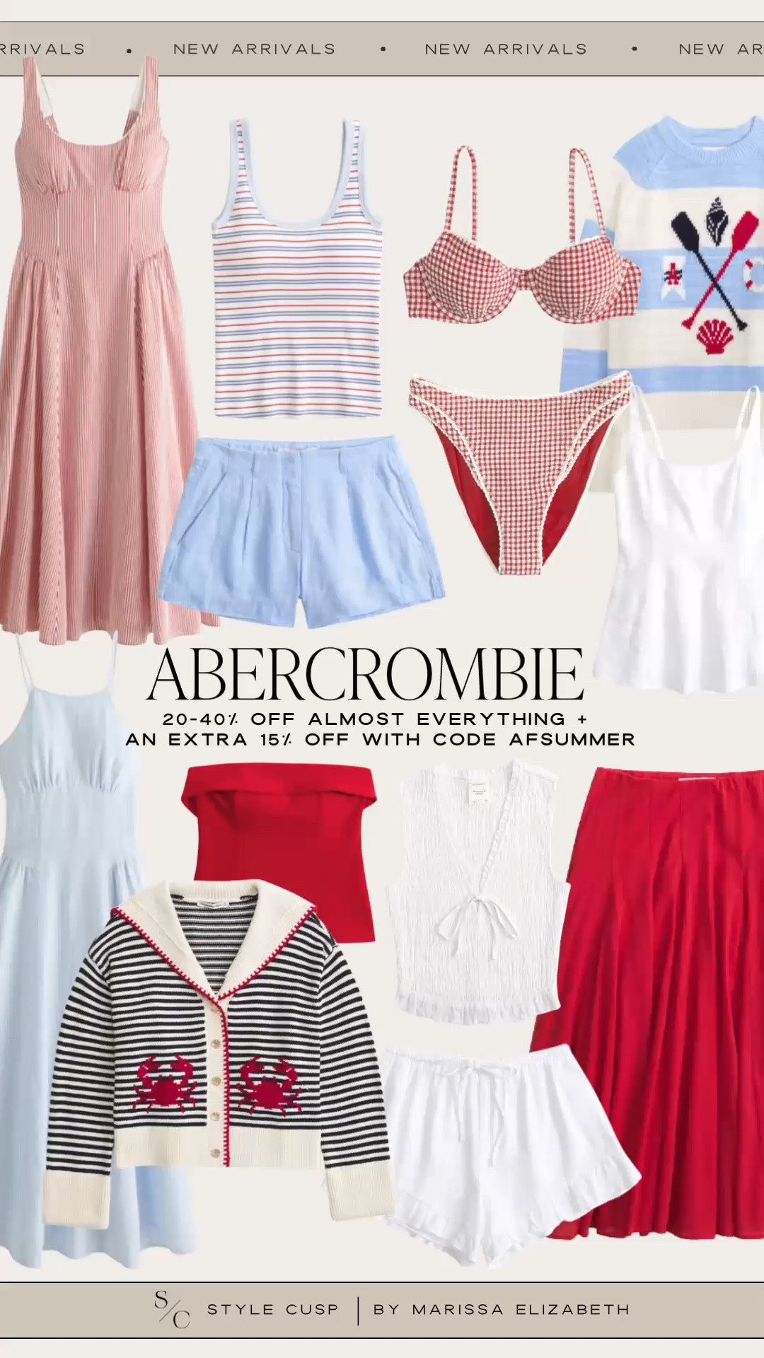 @abercrombie    sale is too good to skip 🦞 20–40% off almost everything + an extra 15% off with code AFSUMMER.

Abercrombie, Abercrombie sale, summer sale, summer outfits, gingham bikini, linen shorts, striped tank, nautical style, red white and blue, 4th of July outfit, summer dresses, sale finds

#LTKSaleAlert #LTKootd #LTKSeasonal