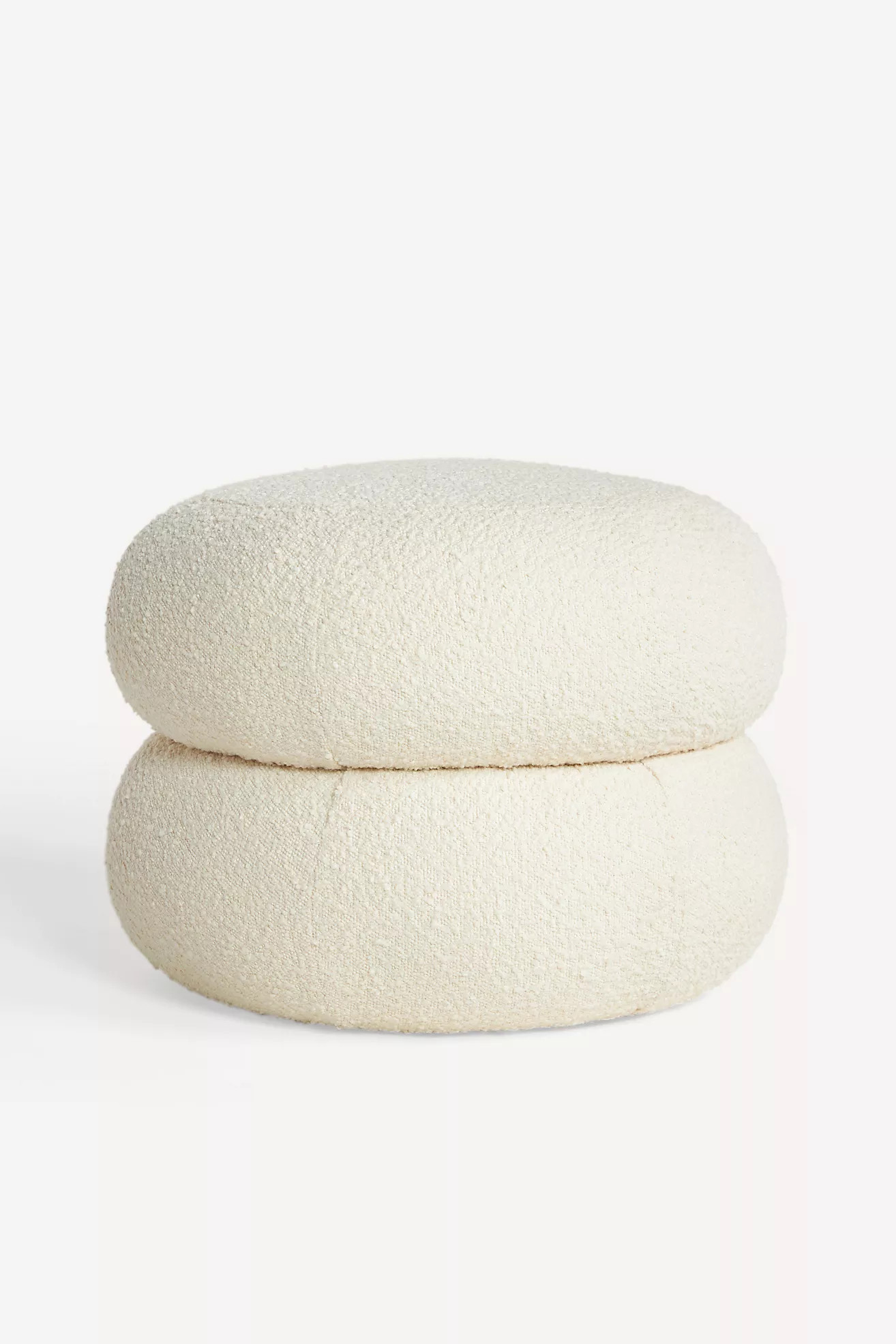Muntz Bouclé Ottoman | Anthropologie (US)