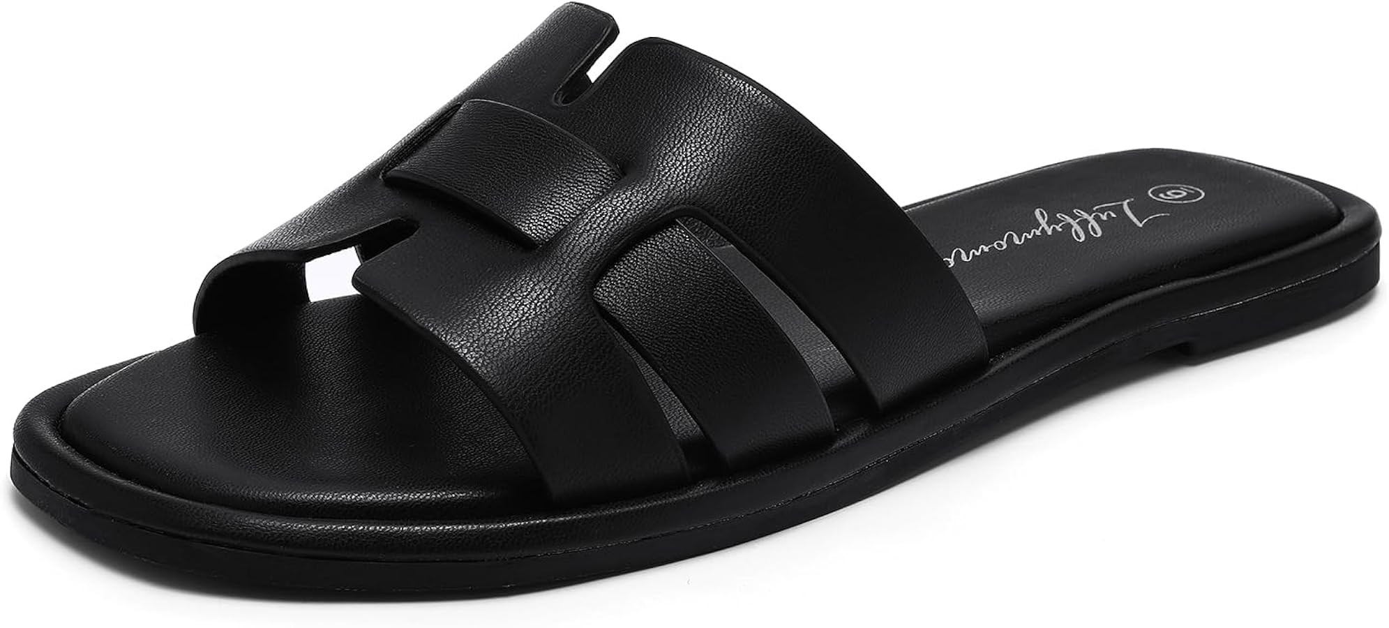 Luffymomo Womens Slip on Flat Sandals Comfortable Summer Casual Slides Sandals | Amazon (US)
