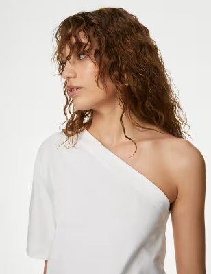 Pure Cotton One Shoulder Top | Marks & Spencer (UK)
