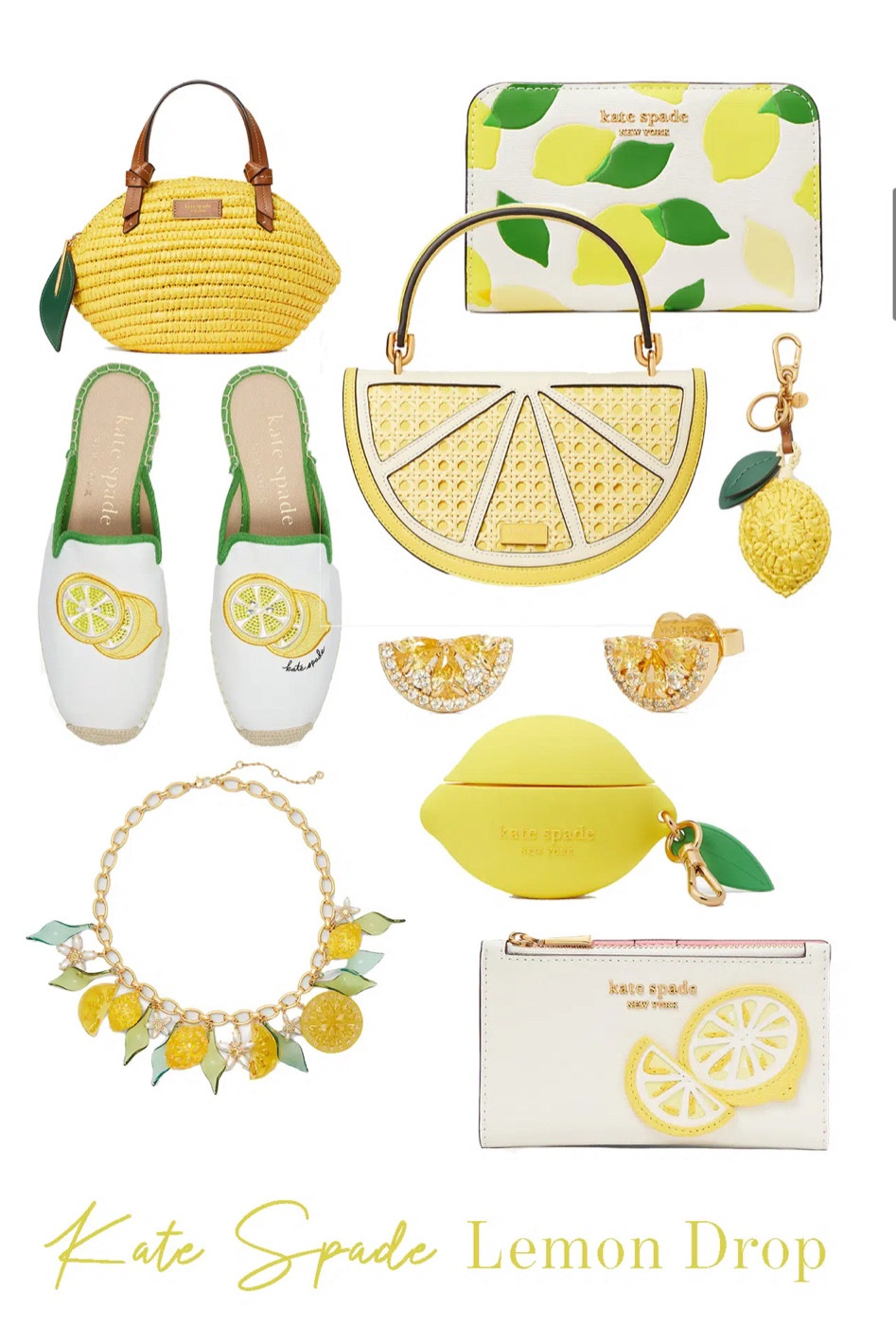 Kate Spade Lemon Drop Collection

It’s no surprise that the lemon drop collection is something I have my eye on. I need a new wallet, and the lemon print one is in my cart (just waiting for a little sale or discount). Having something cheery and yellow year-round puts a smile on my face — especially when the weather is dreary and not summer! Shop lemon jewelry and purses. 

#LTKunder100 #LTKSeasonal #LTKitbag