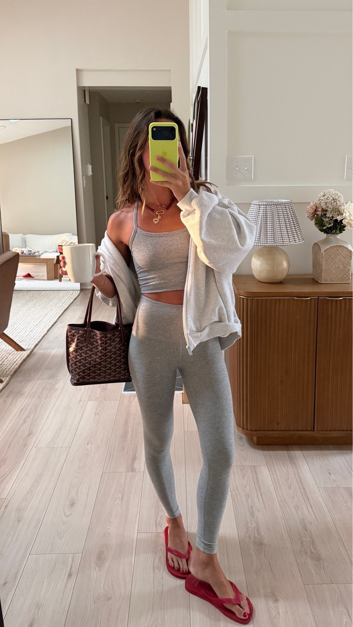XS top and bottom! Jacket is medium in Heather cloud white