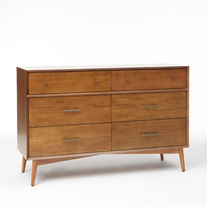 Mid-Century 6-Drawer Dresser, Acorn | West Elm (US)