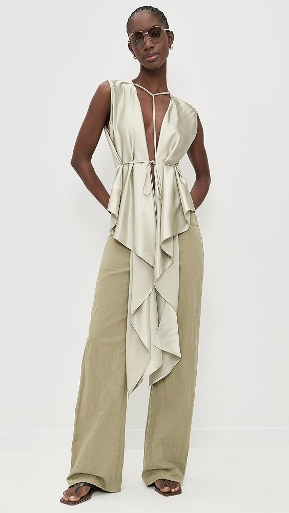Silk Scarf Draped Top | Shopbop