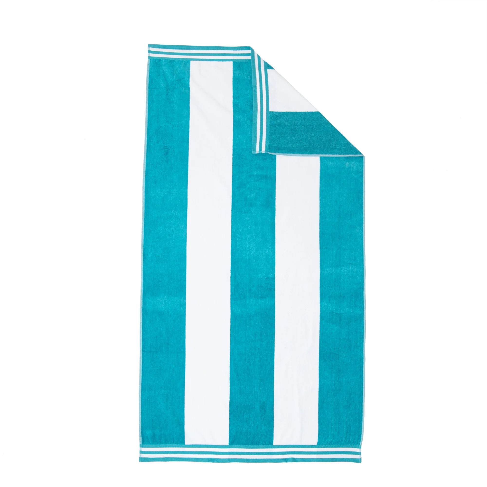 Superior Oversized Cabana Stripe Niantic Beach Towel, Turquoise | Walmart (US)