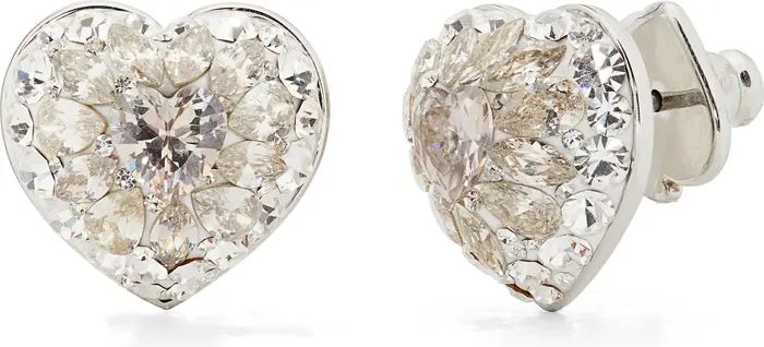 heart pavé stud earrings | Nordstrom